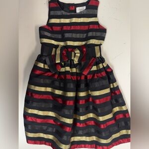 Gymboree Royal Red All dressed up Gold glitter holiday Party Dress 8
